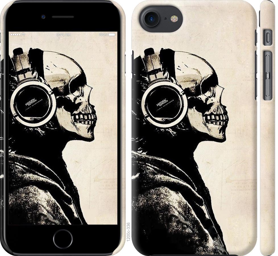 Чехол на iPhone 7 Скелет-меломан v2