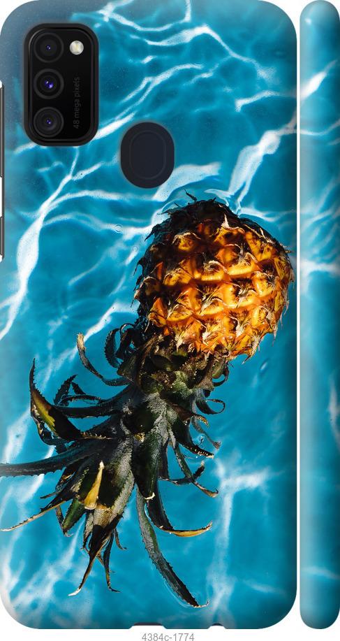 Чехол на Samsung Galaxy M30s 2019 Ананас на воде