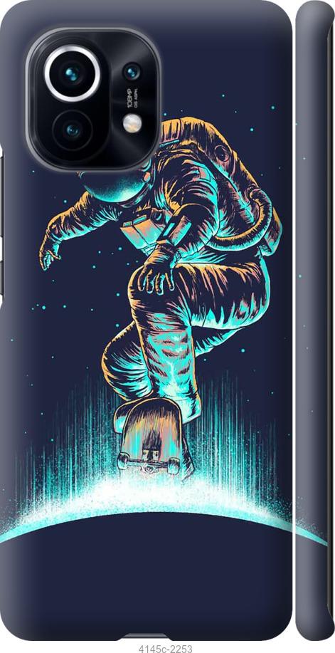 Чехол на Xiaomi Mi 11 Космонавт на скейтборде