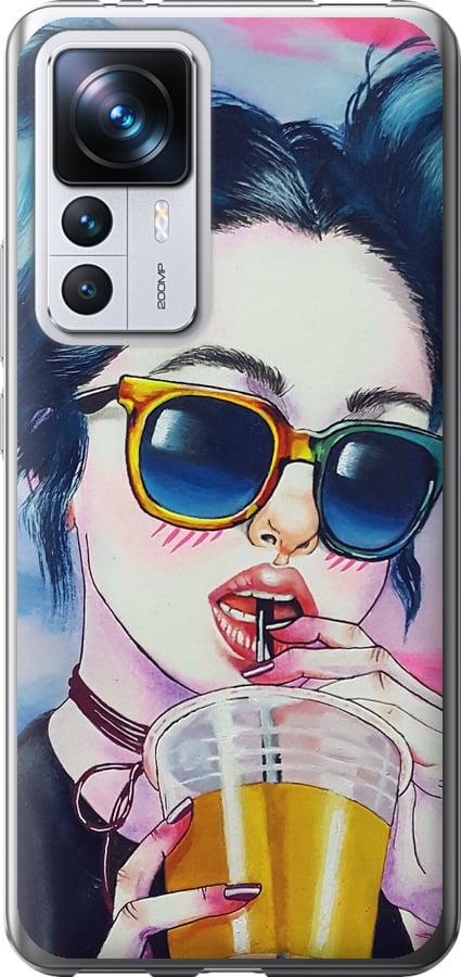Чехол на Xiaomi 12T Pro Арт-девушка в очках