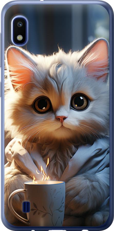 Чехол на Samsung Galaxy A10 2019 A105F White cat