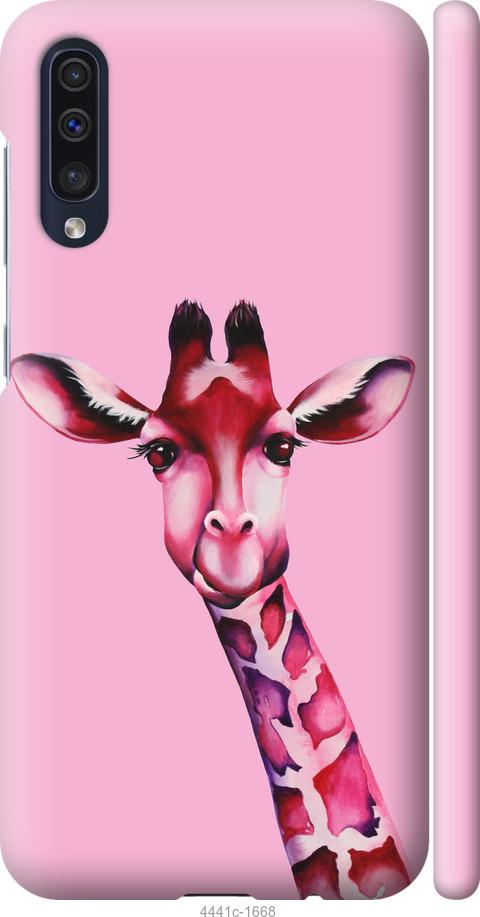 Чехол на Samsung Galaxy A50 2019 A505F Розовая жирафа