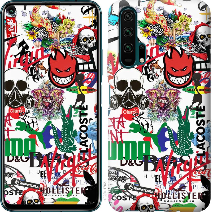 Чехол на Huawei Honor 20 Pro Many different logos