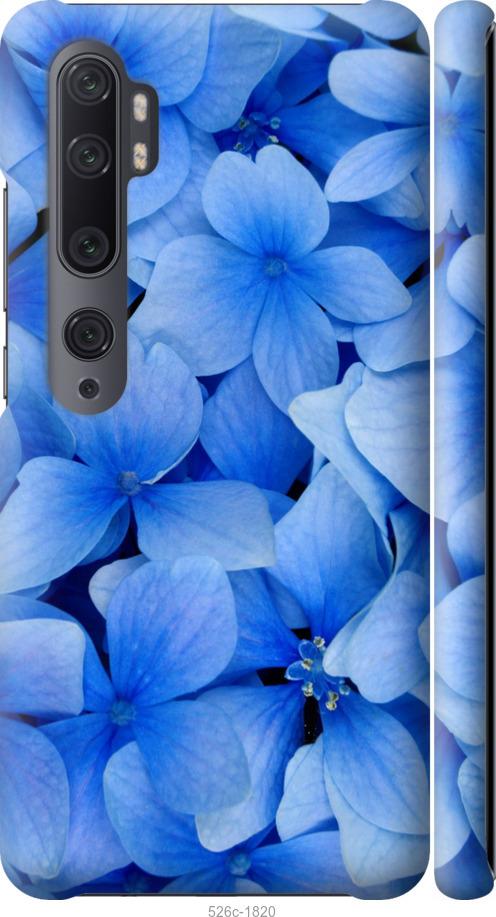 Чехол на Xiaomi Mi Note 10 Синие цветы