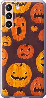 Чехол на Samsung Galaxy S21 Тыквы на Хеллоуин