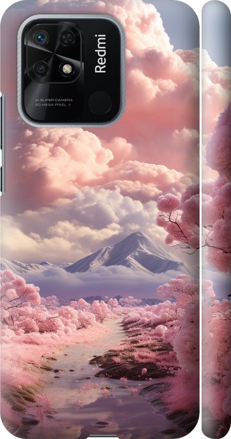 Чехол на Xiaomi Redmi 10C Розовые облака