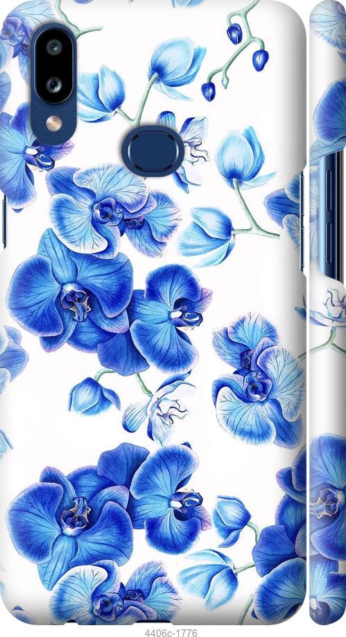 Чехол на Samsung Galaxy A10s A107F Голубые орхидеи
