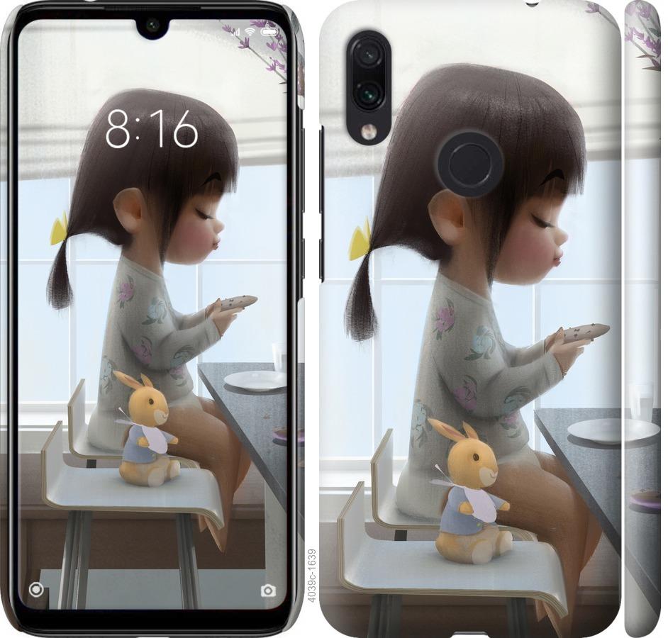 Чехол на Xiaomi Redmi Note 7 Милая девочка с зайчиком