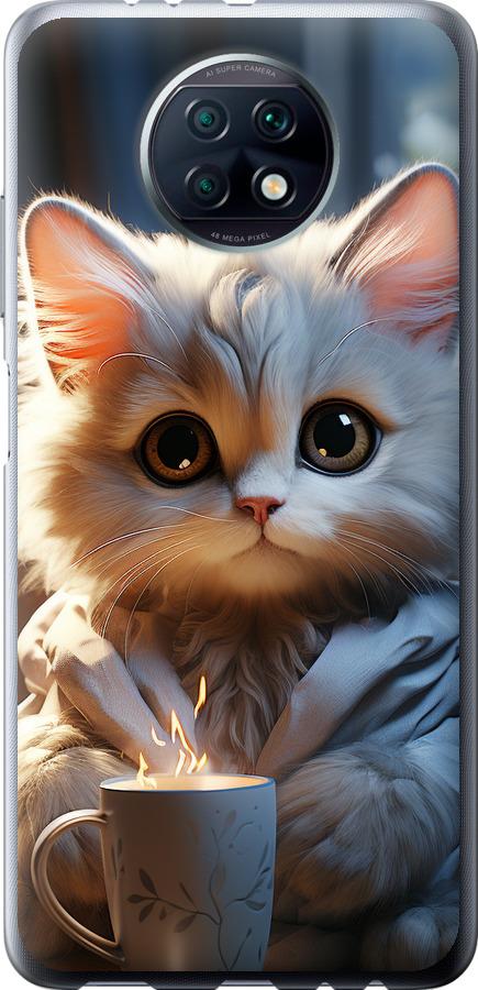 Чехол на Xiaomi Redmi Note 9T White cat