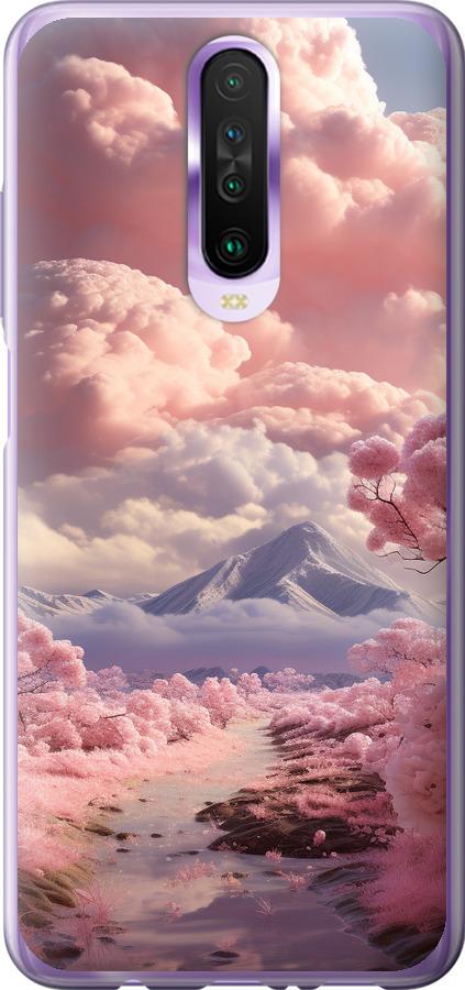 Чехол на Xiaomi Redmi K30 Розовые облака