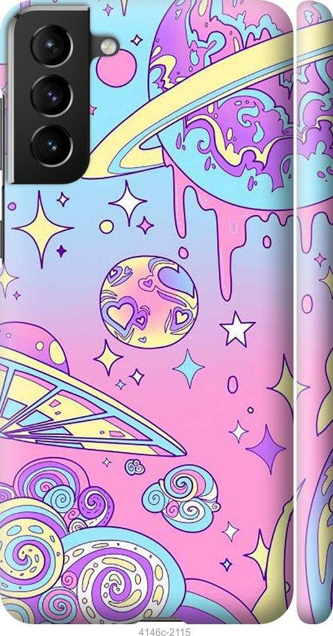 Чехол на Samsung Galaxy S21 Plus Розовая галактика