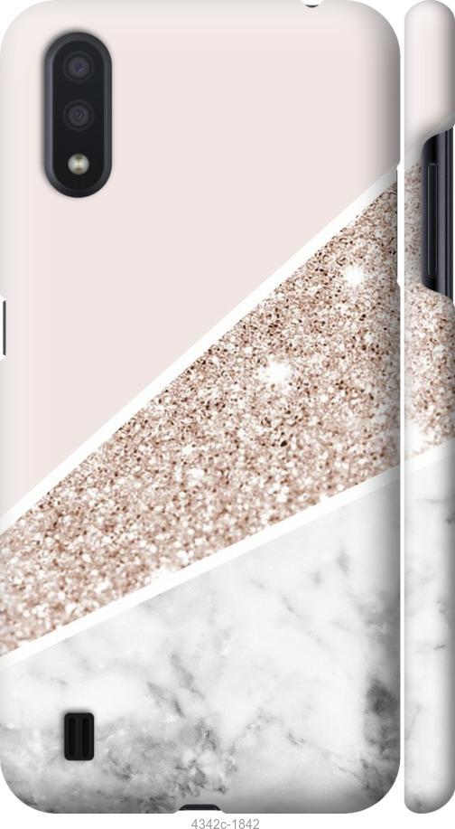 Чехол на Samsung Galaxy A01 A015F Пастельный мрамор