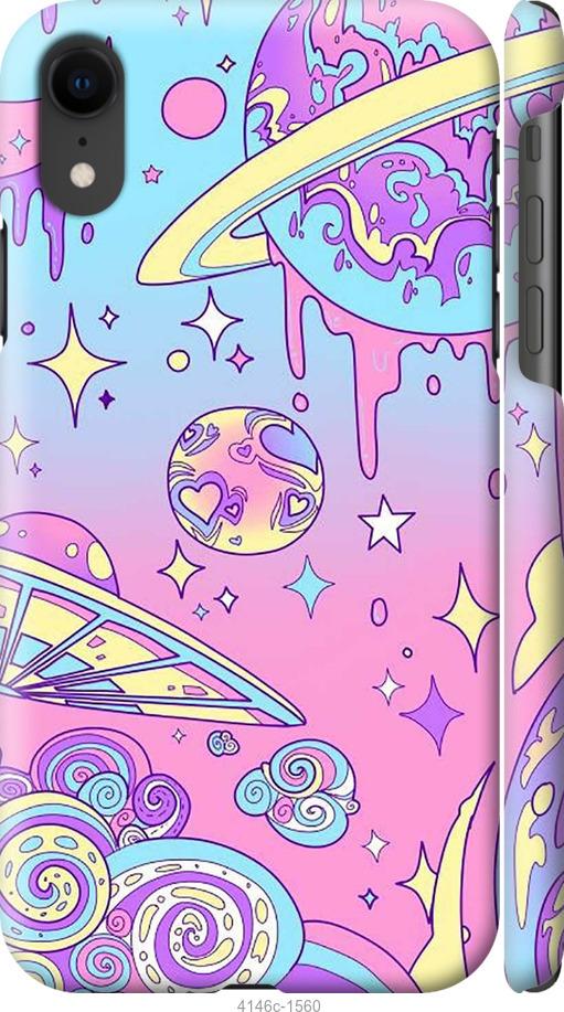 Чехол на iPhone XR Розовая галактика