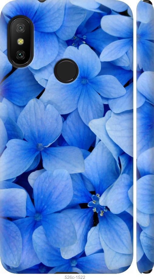 Чехол на Xiaomi Redmi 6 Pro Синие цветы
