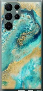 Чехол на Samsung Galaxy S22 Ultra Green marble