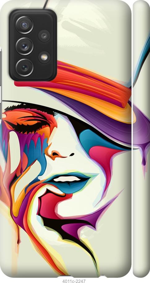 Чехол на Samsung Galaxy A72 A725F Красочная женщина в шляпе