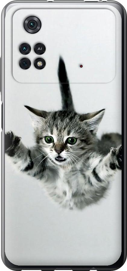 Чехол на Xiaomi Poco M4 Pro Летящий котёнок