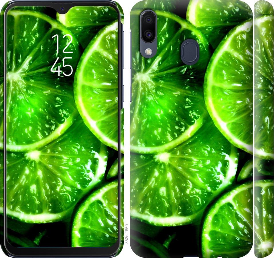 Чехол на Samsung Galaxy M20 Зелёные дольки лимона