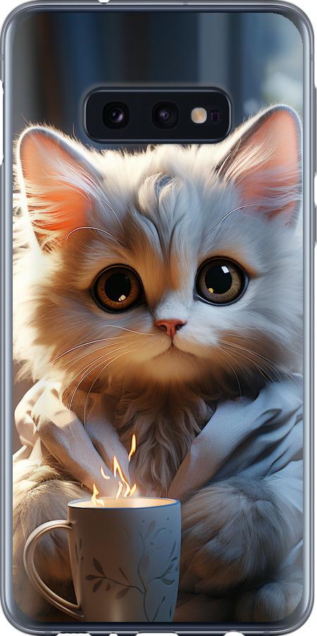 Чехол на Samsung Galaxy S10e White cat