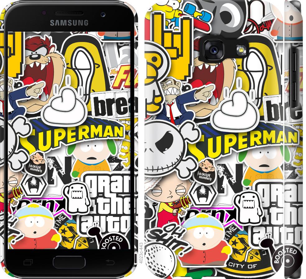 Чехол на Samsung Galaxy A3 (2017) Popular logos