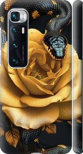 Чехол на Xiaomi Mi 10 Ultra Black snake and golden rose