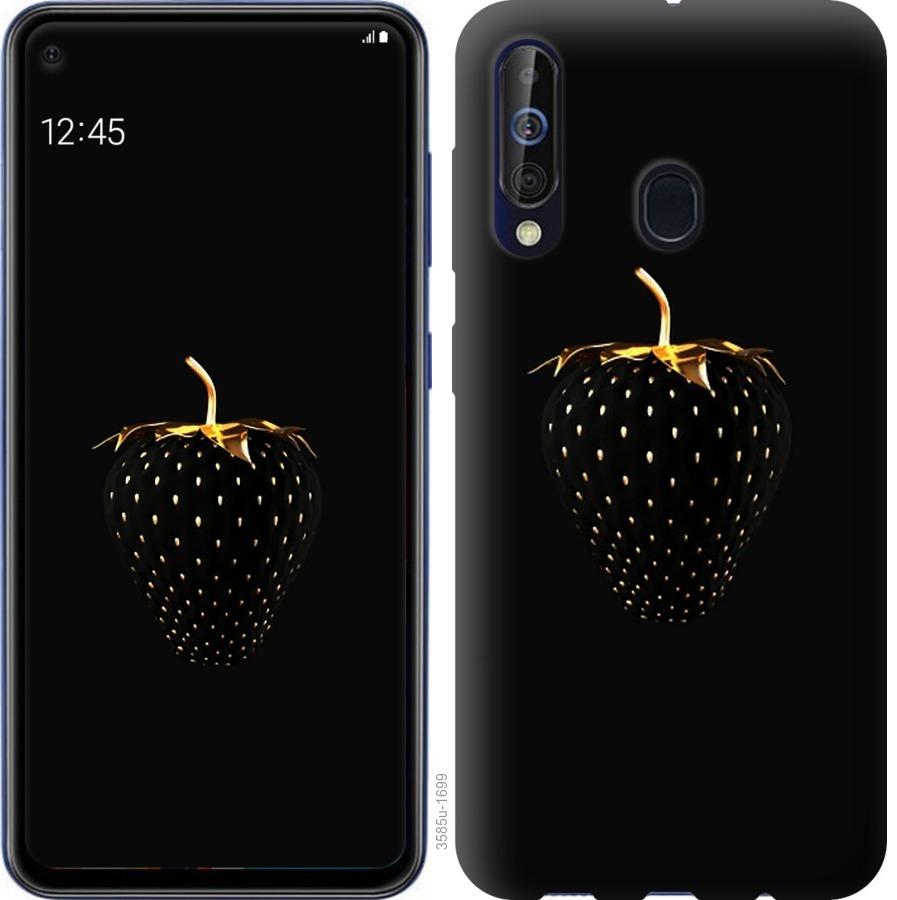 Чехол на Samsung Galaxy A60 2019 A606F Черная клубника