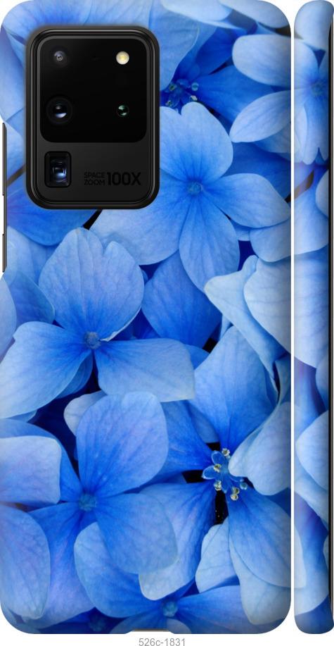 Чехол на Samsung Galaxy S20 Ultra Синие цветы