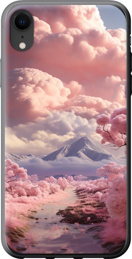 Чехол на iPhone XR Розовые облака