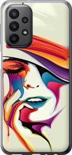 Чехол на Samsung Galaxy A23 A235F Красочная женщина в шляпе