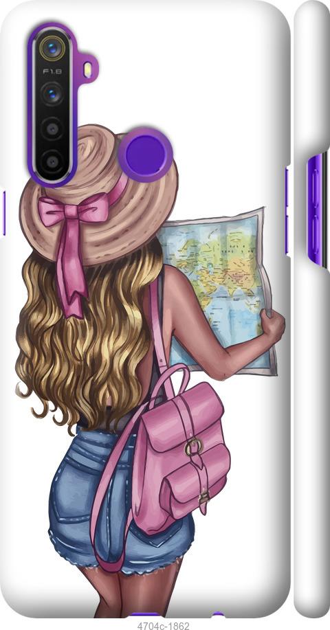 Чехол на Realme 6i Девушка с картой