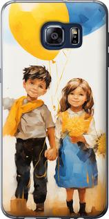 Чехол на Samsung Galaxy S6 Edge Plus G928 Дети с шариками
