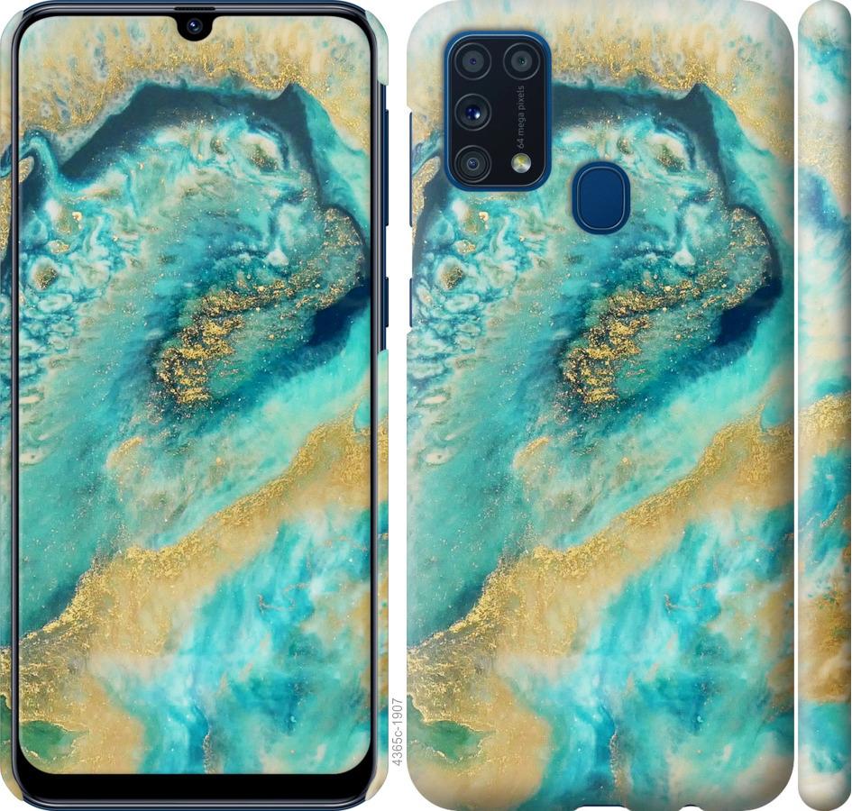 Чехол на Samsung Galaxy M31 M315F Green marble