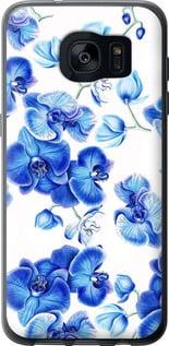 Чехол на Samsung Galaxy S7 Edge G935F Голубые орхидеи