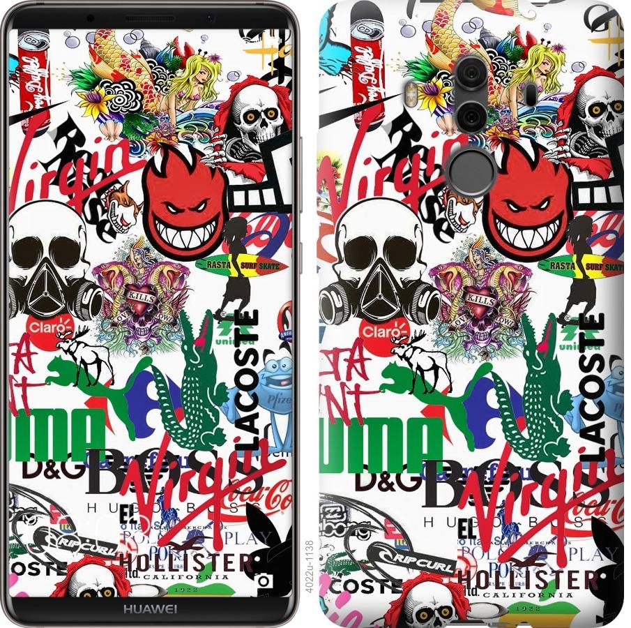 Чехол на Huawei Mate 10 Pro Many different logos