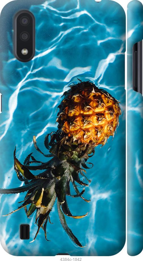 Чехол на Samsung Galaxy A01 A015F Ананас на воде