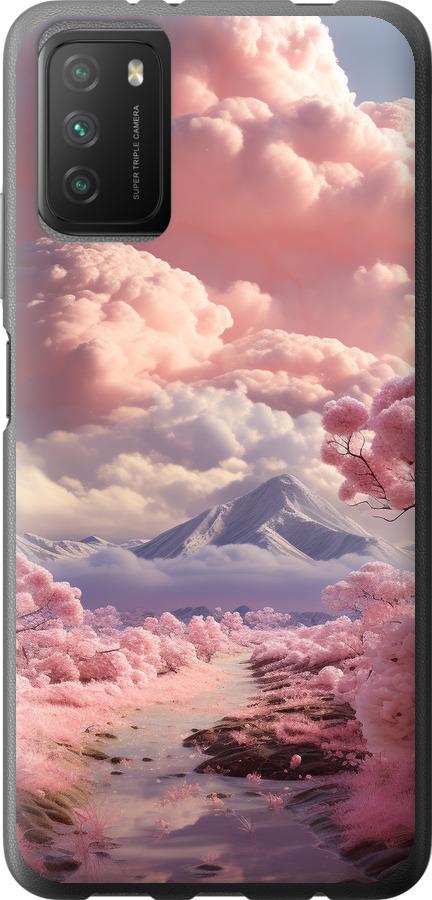 Чехол на Xiaomi Poco M3 Розовые облака