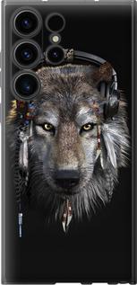 Чехол на Samsung Galaxy S23 Ultra Волк-меломан