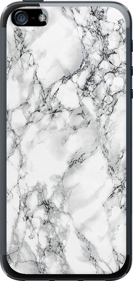 Чехол на iPhone SE Мрамор белый
