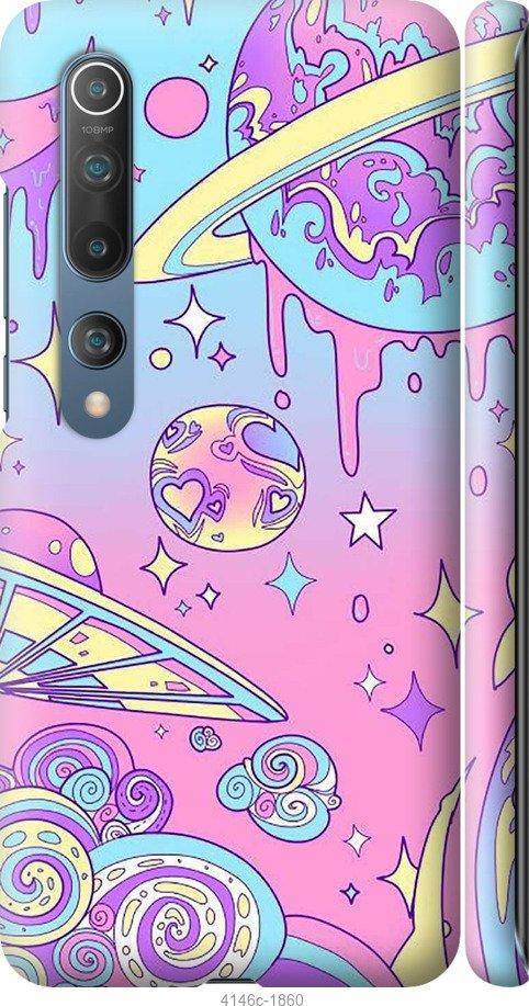 Чехол на Xiaomi Mi 10 Розовая галактика