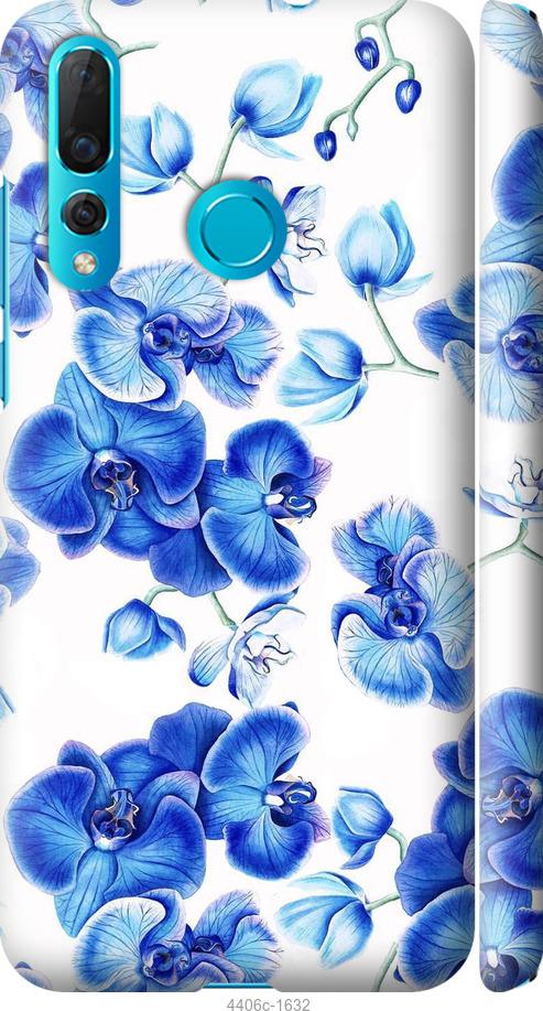 Чехол на Huawei Nova 4 Голубые орхидеи