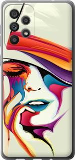 Чехол на Samsung Galaxy A73 A736B Красочная женщина в шляпе