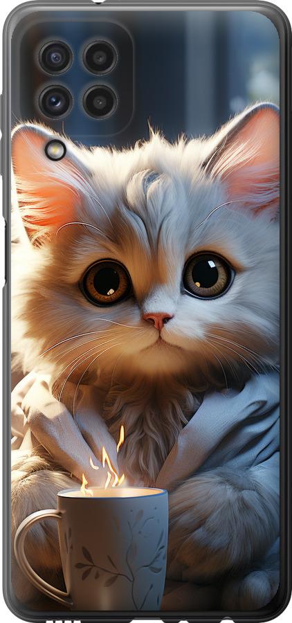 Чехол на Samsung Galaxy M32 M325F White cat