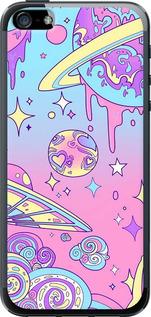 Чехол на iPhone SE Розовая галактика
