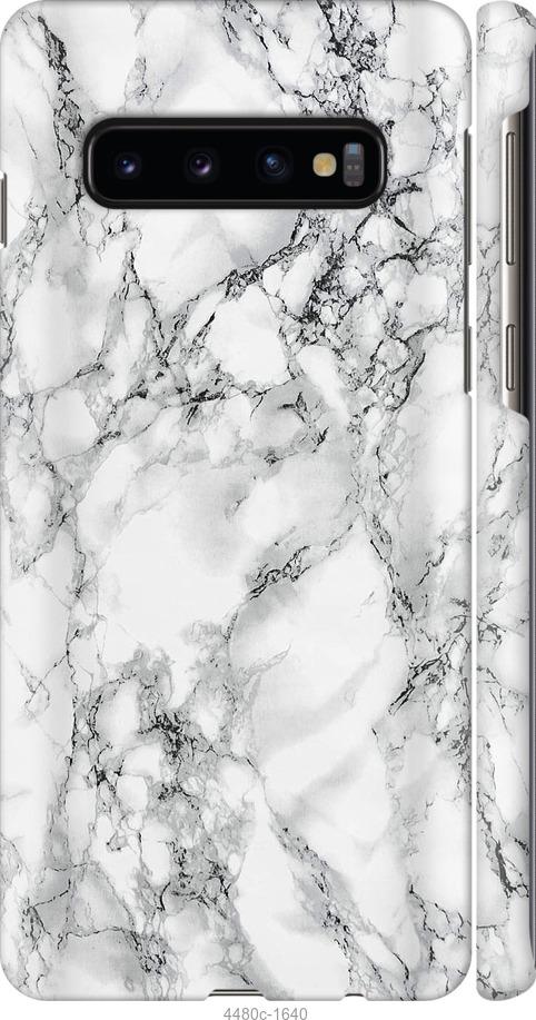 Чехол на Samsung Galaxy S10 Мрамор белый