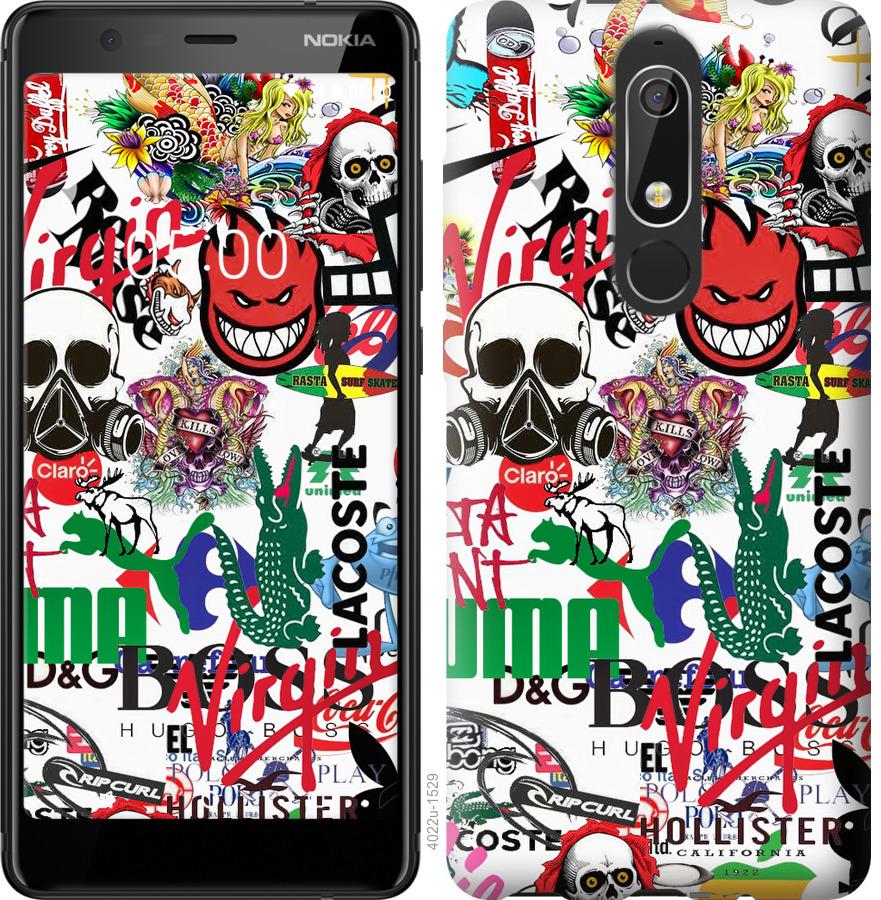Чехол на Nokia 5.1 Many different logos