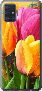 Чехол на Samsung Galaxy A51 2020 A515F Нарисованные тюльпаны