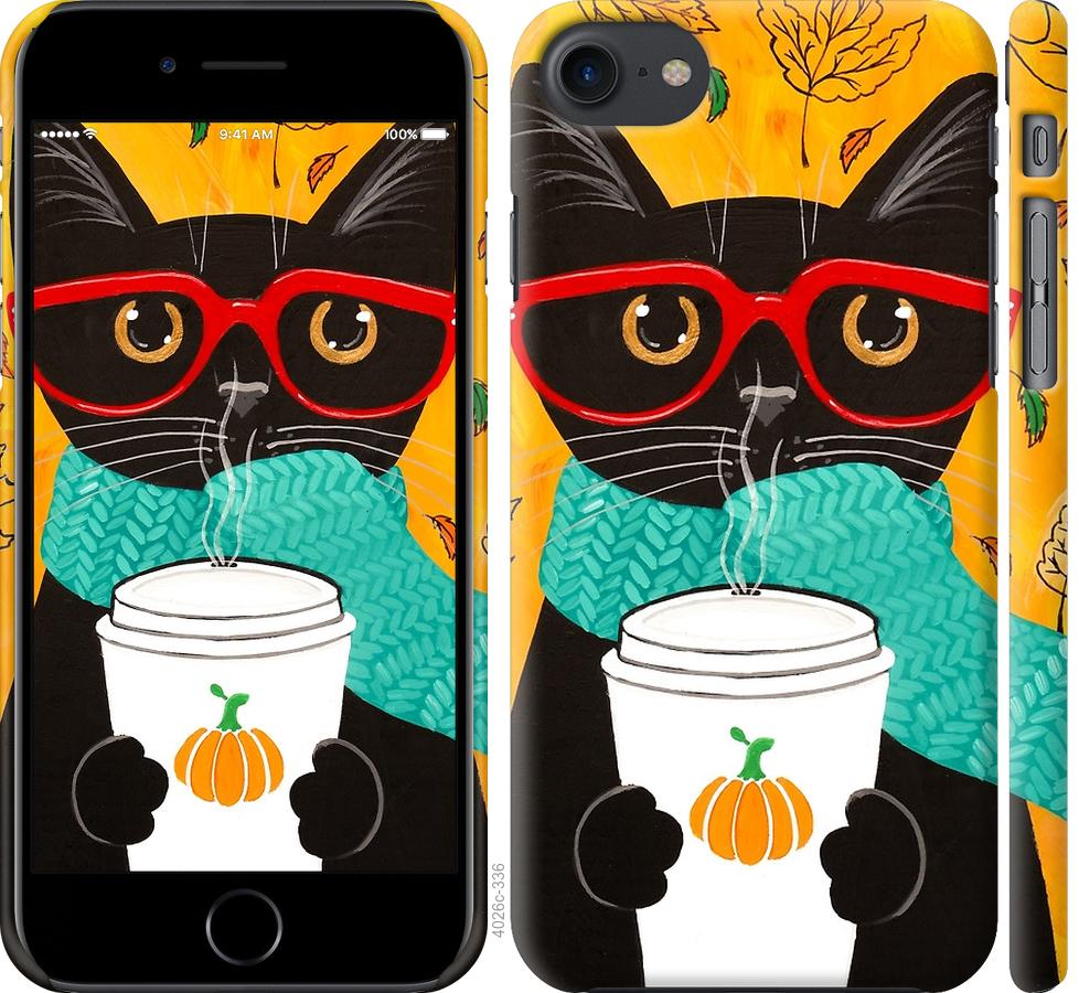 Чехол на iPhone 7 Осенний кот