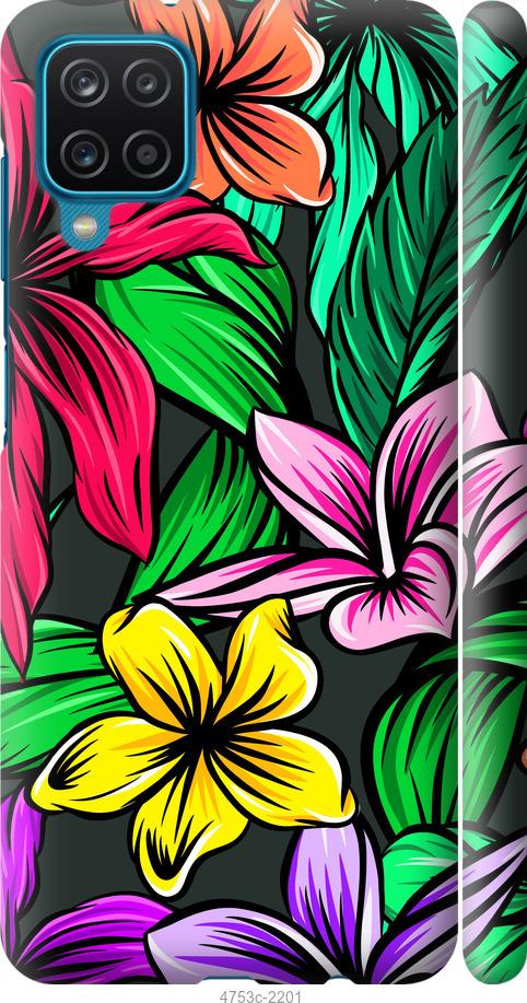 Чехол на Samsung Galaxy A12 A125F Тропические цветы 1