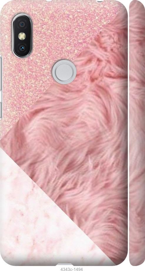 Чехол на Xiaomi Redmi S2 Розовые текстуры