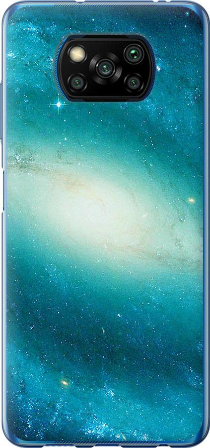 Чехол на Xiaomi Poco X3 Голубая галактика
